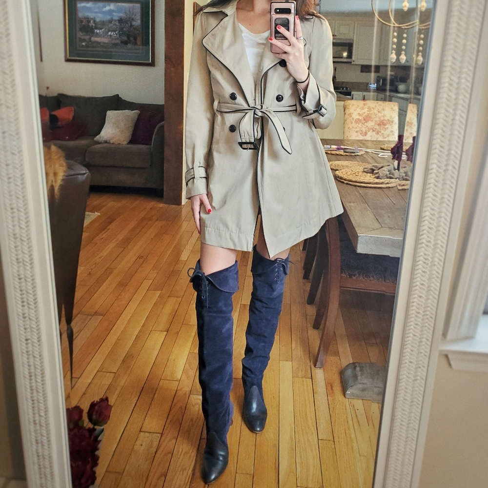 Chloé Blue Lagoon OTK Boots Suede & Leather WILL TRADE - Picture 7 of 16